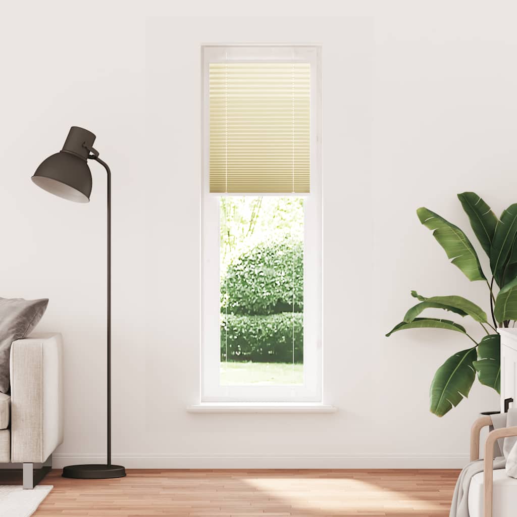 Plissé rolgordijn 60x200 cm stofbreedte 59,4 cm polyester crème