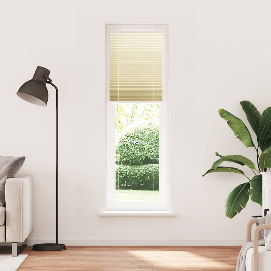 Plissé rolgordijn 60x200 cm stofbreedte 59,4 cm polyester crème