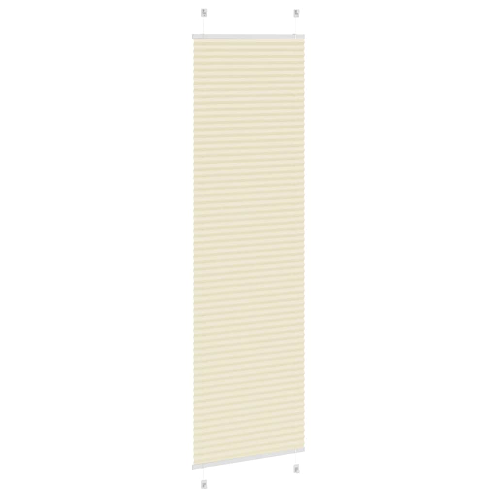 Plissé rolgordijn 60x200 cm stofbreedte 59,4 cm polyester crème