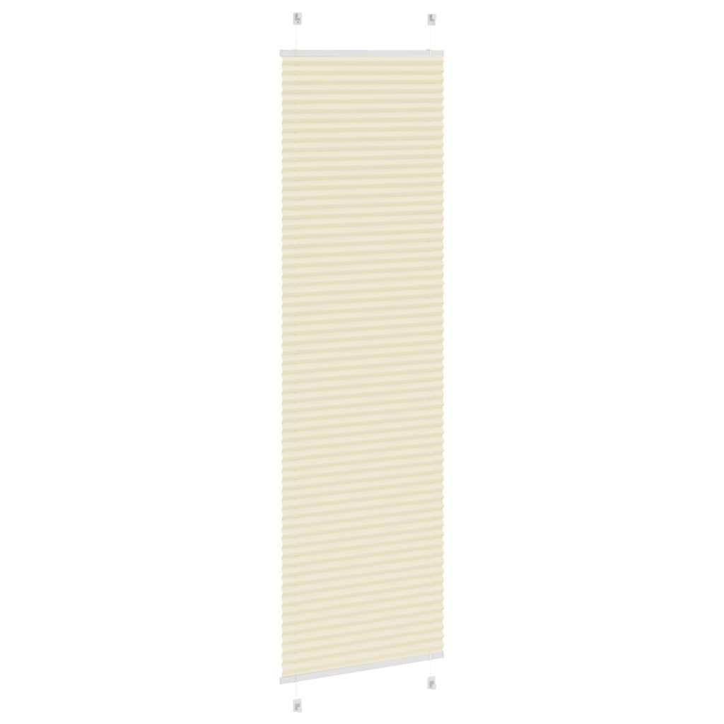Plissé rolgordijn 65x200 cm stofbreedte 64,4 cm polyester crème