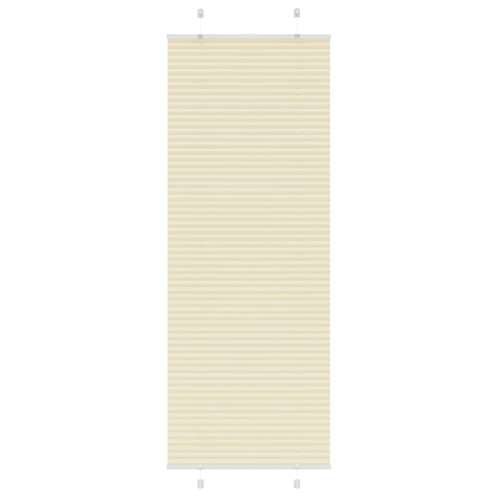 Plissé rolgordijn 75x200 cm stofbreedte 74,4 cm polyester crème