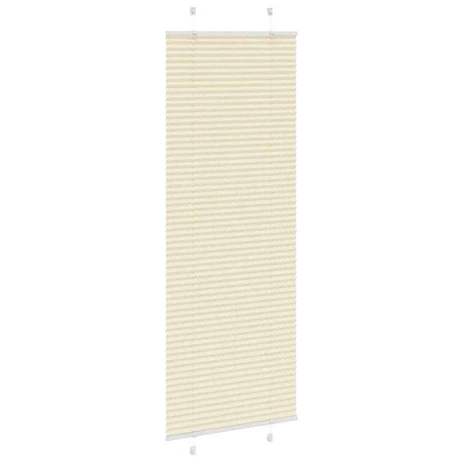 Plissé rolgordijn 75x200 cm stofbreedte 74,4 cm polyester crème