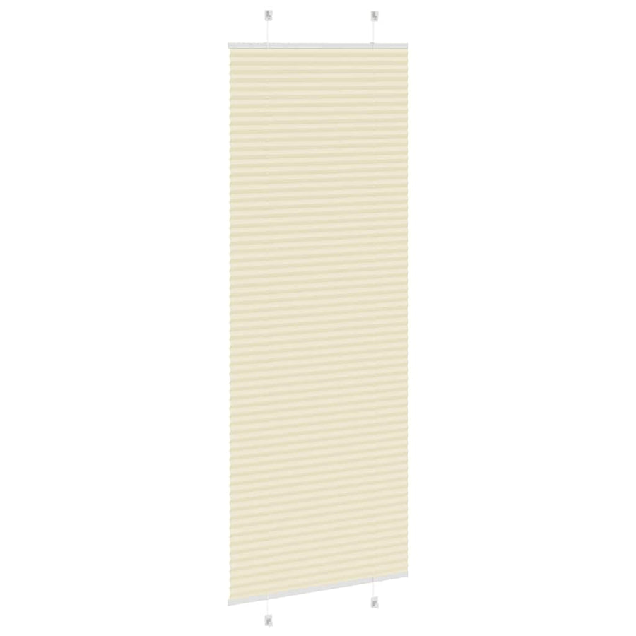 Plissé rolgordijn 75x200 cm stofbreedte 74,4 cm polyester crème