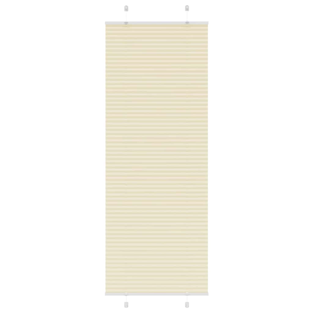 Plissé rolgordijn 80x200 cm stofbreedte 79,4 cm polyester crème