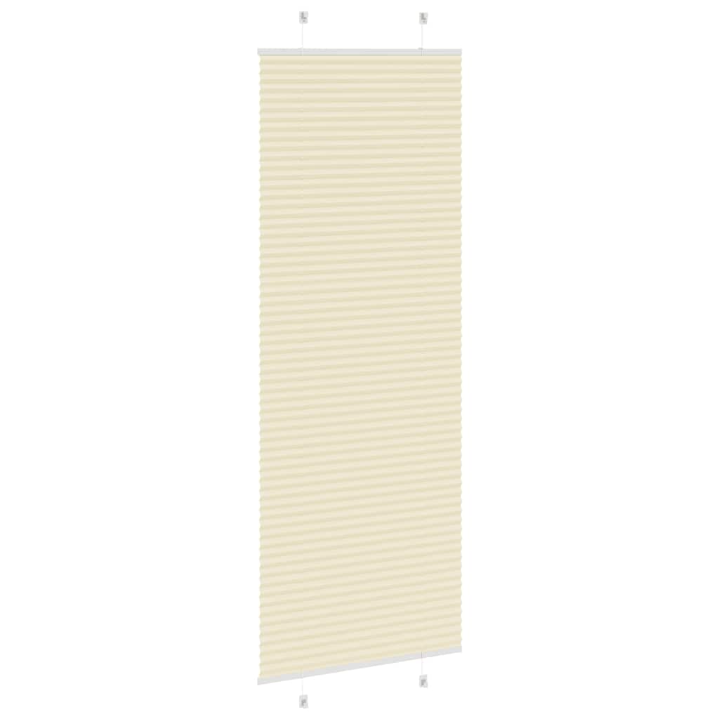 Plissé rolgordijn 80x200 cm stofbreedte 79,4 cm polyester crème