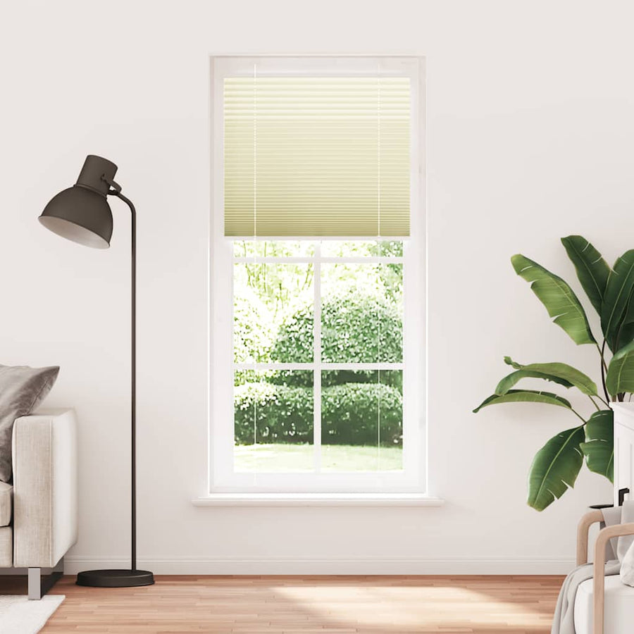 Plissé rolgordijn 85x200 cm stofbreedte 84,4 cm polyester crème