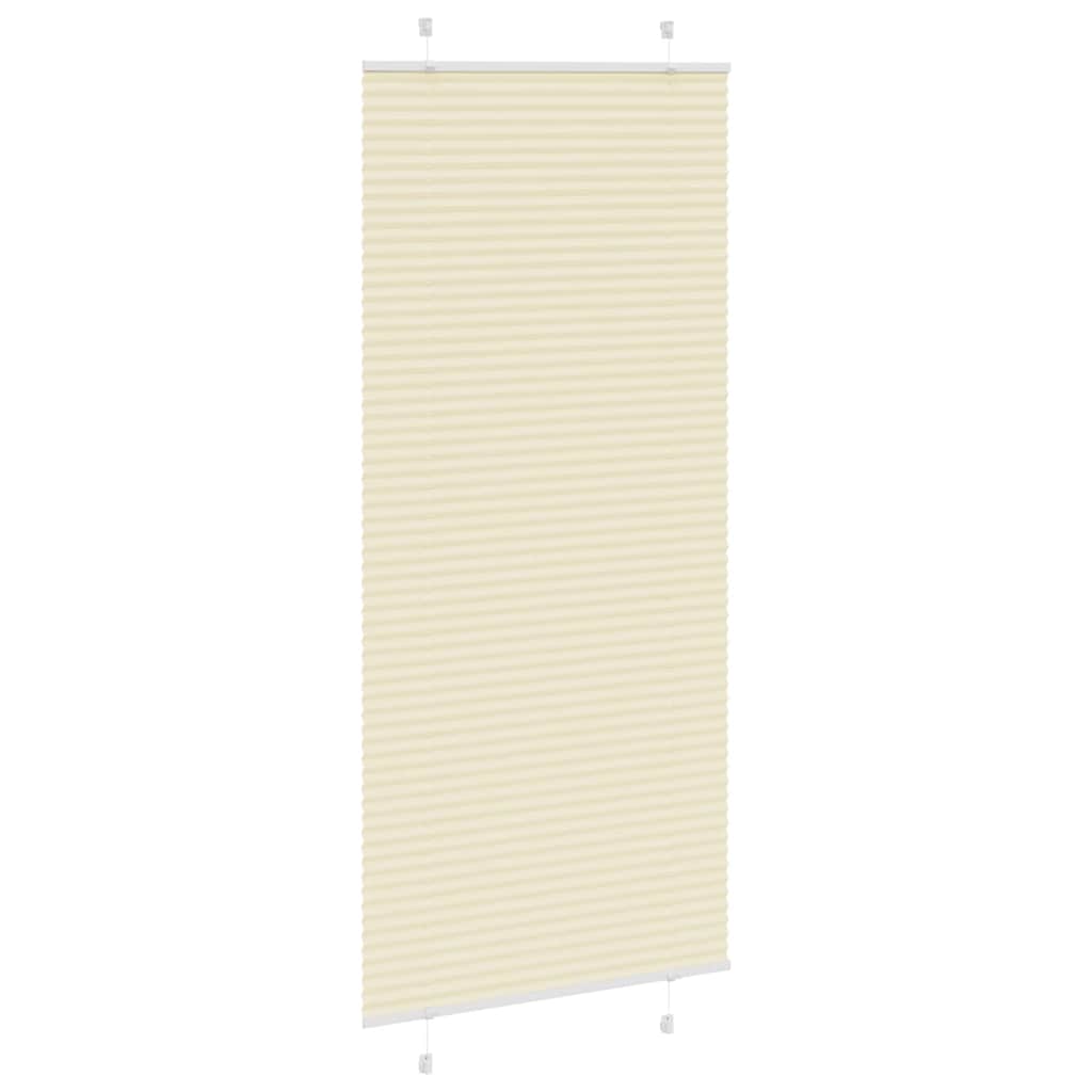 Plissé rolgordijn 85x200 cm stofbreedte 84,4 cm polyester crème