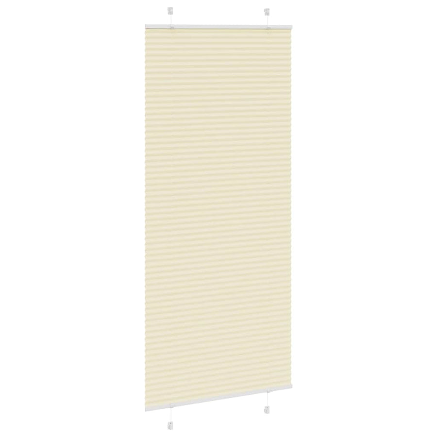 Plissé rolgordijn 85x200 cm stofbreedte 84,4 cm polyester crème
