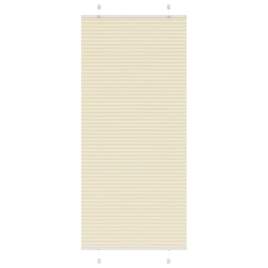 Plissé rolgordijn 90x200 cm stofbreedte 89,4 cm polyester crème