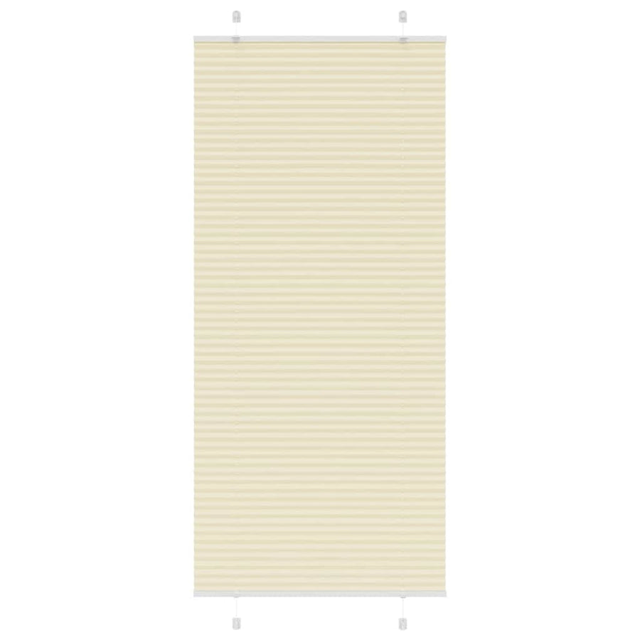 Plissé rolgordijn 90x200 cm stofbreedte 89,4 cm polyester crème