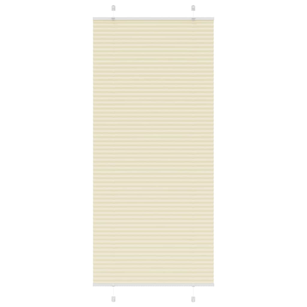 Plissé rolgordijn 95x200 cm stofbreedte 94,4 cm polyester crème