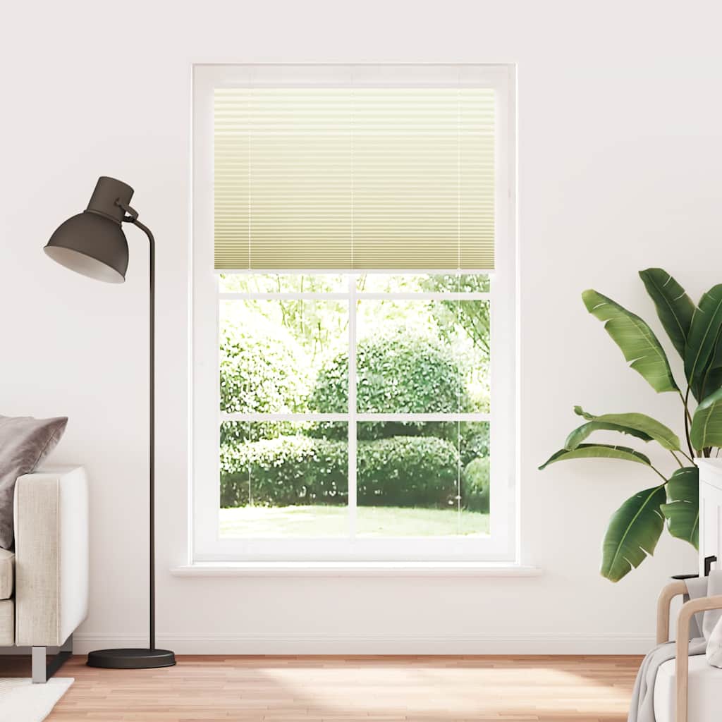 Plissé rolgordijn 120x200cm stofbreedte 119,4cm polyester crème
