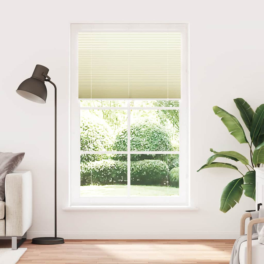 Plissé rolgordijn 120x200cm stofbreedte 119,4cm polyester crème