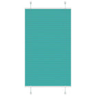 Pleated roller blind 70x100 cm fabric width 69.4 cm petrol green