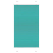 Pleated roller blind 70x100 cm fabric width 69.4 cm petrol green