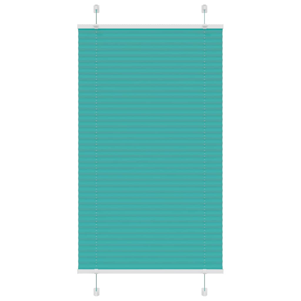 Plissé rolgordijn 75x100 cm stofbreedte 74,4 cm petrol groen