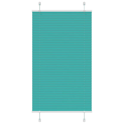 Plissé rolgordijn 75x100 cm stofbreedte 74,4 cm petrol groen