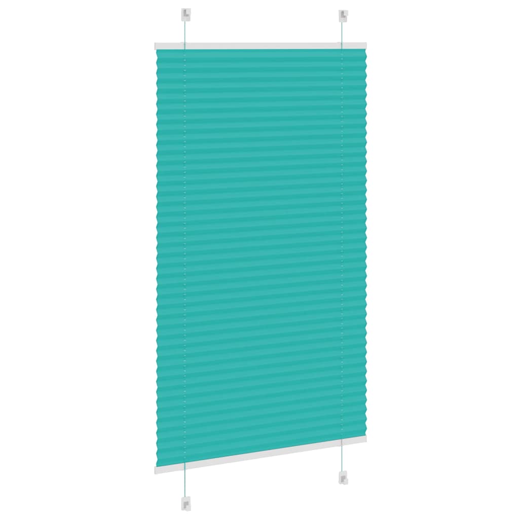 Plissé rolgordijn 75x100 cm stofbreedte 74,4 cm petrol groen