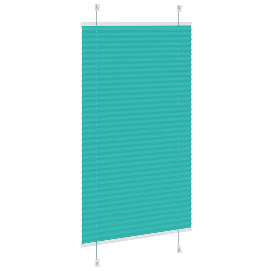 Plissé rolgordijn 75x100 cm stofbreedte 74,4 cm petrol groen