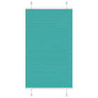 Pleated roller blind 80x100 cm fabric width 79.4 cm petrol green