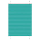 Pleated blind 100x100 cm fabric width 99.4cm petrol green