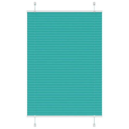Plissé rolgordijn 100x100 cm stofbreedte 99,4cm petrol groen