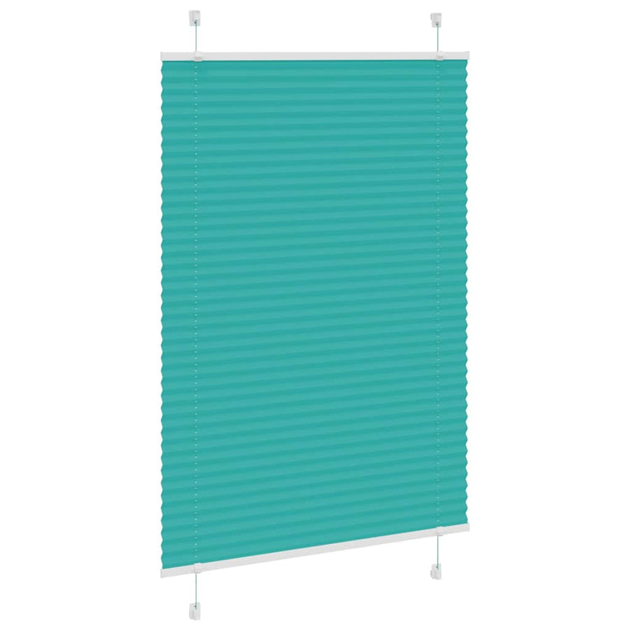 Plissé rolgordijn 100x100 cm stofbreedte 99,4cm petrol groen