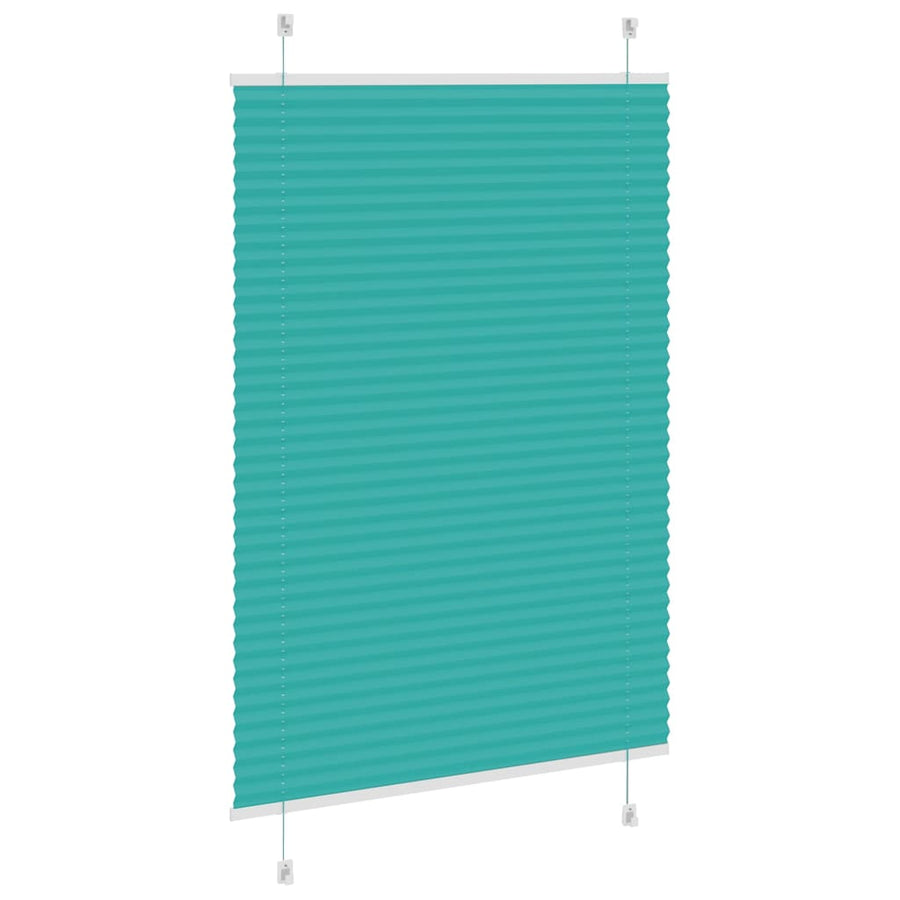 Plissé rolgordijn 100x100 cm stofbreedte 99,4cm petrol groen