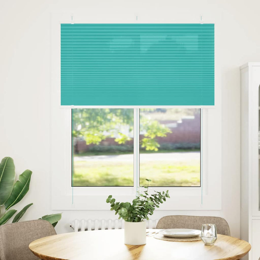 Plissé rolgordijn 110x100 cm stofbreedte 109,4cm petrol groen
