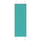Pleated blind 45x150 cm fabric width 44.4 cm petrol green