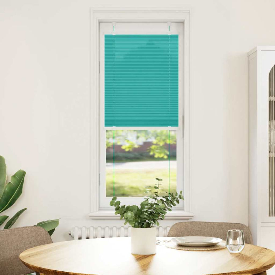 Plissé rolgordijn 45x150 cm stofbreedte 44,4 cm petrol groen