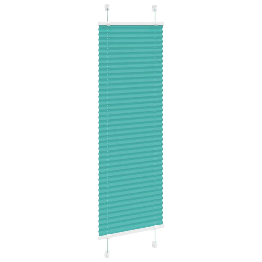 Plissé rolgordijn 45x150 cm stofbreedte 44,4 cm petrol groen