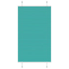 Pleated roller blind 75x150 cm fabric width 74.4 cm petrol green