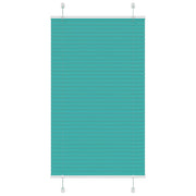 Pleated roller blind 75x150 cm fabric width 74.4 cm petrol green