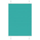 Pleated roller blind 85x150 cm fabric width 84.4 cm petrol green