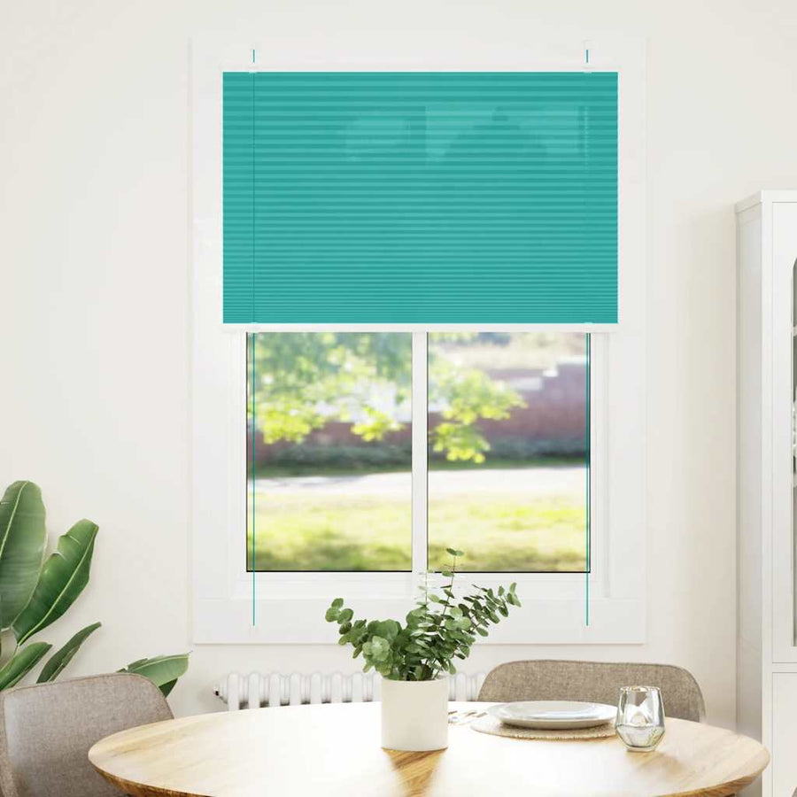 Plissé rolgordijn 90x150 cm stofbreedte 89,4 cm petrol groen