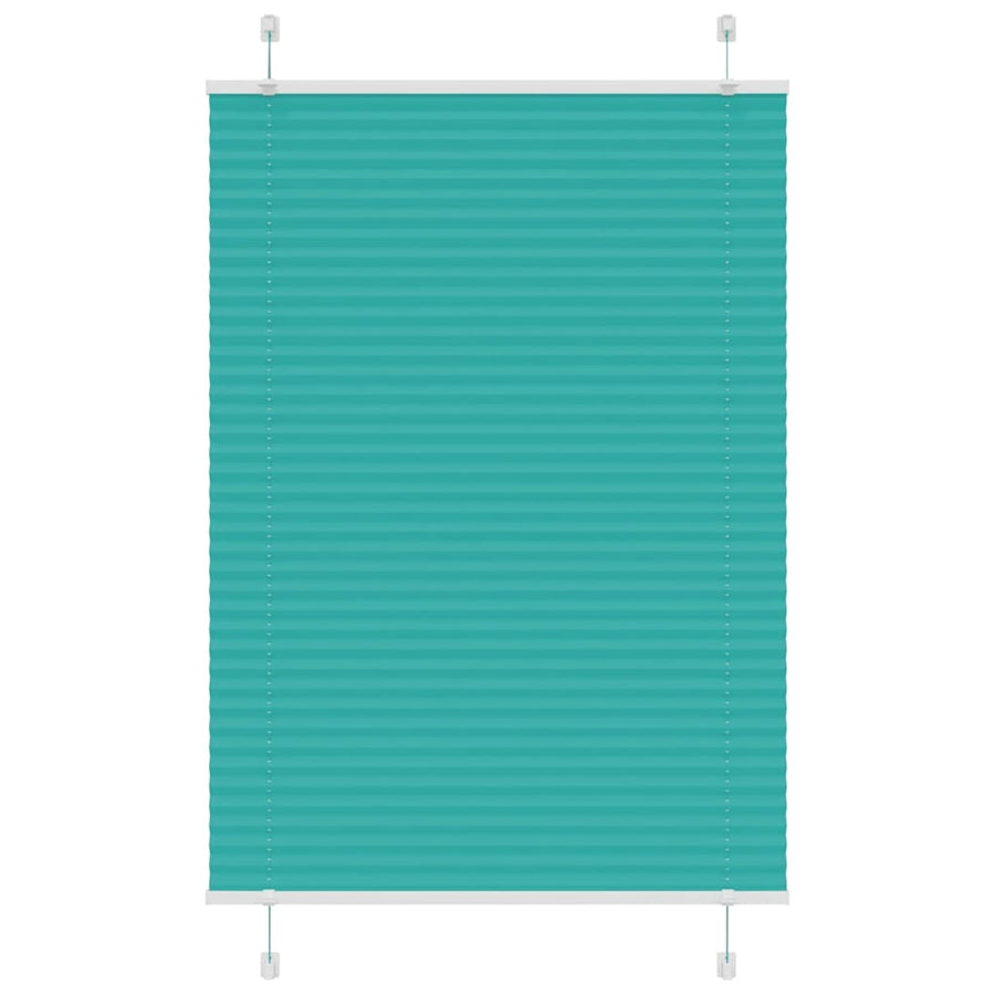 Plissé rolgordijn 100x150 cm stofbreedte 99,4cm petrol groen