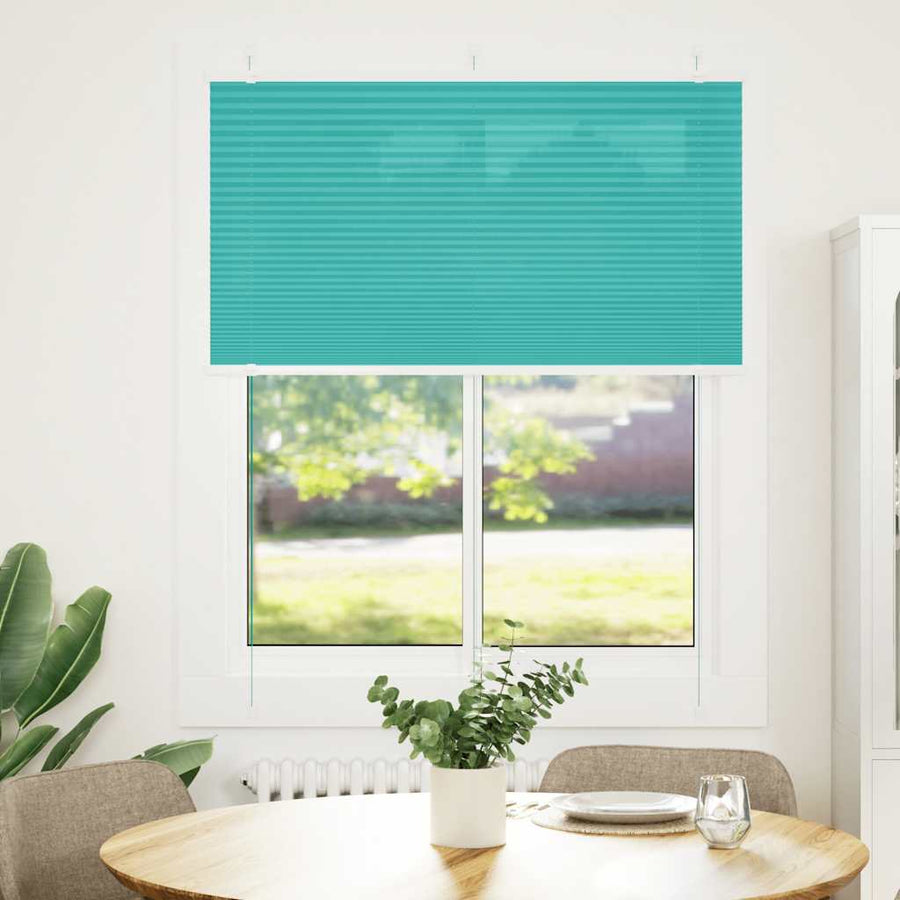 Plissé rolgordijn 105x150cm stofbreedte 104,4cm petrol groen