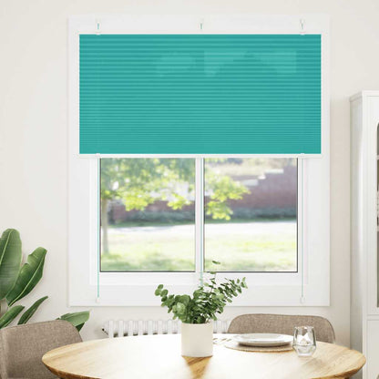 Plissé rolgordijn 115x150cm stofbreedte 114,4cm petrol groen