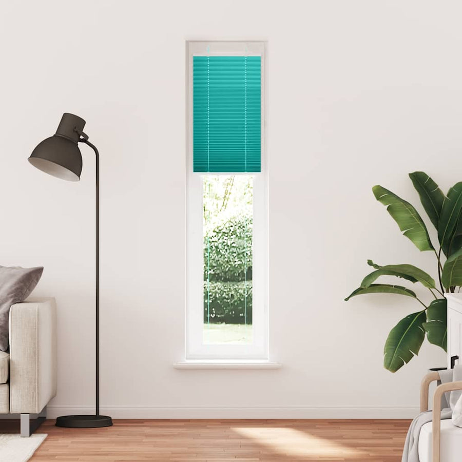 Plissé rolgordijn 50x200 cm stofbreedte 49,4 cm petrol groen