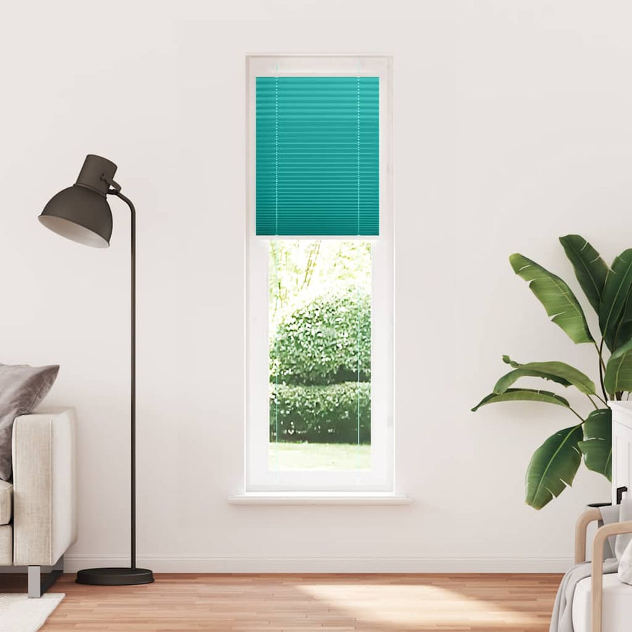 Plissé rolgordijn 65x200 cm stofbreedte 64,4 cm petrol groen