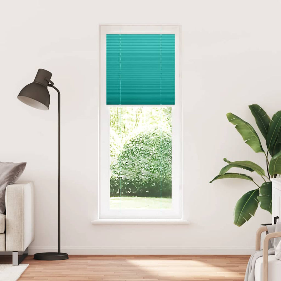 Plissé rolgordijn 75x200 cm stofbreedte 74,4 cm petrol groen