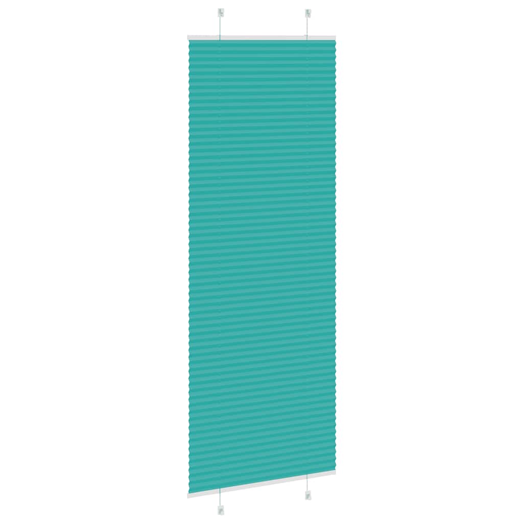 Plissé rolgordijn 75x200 cm stofbreedte 74,4 cm petrol groen