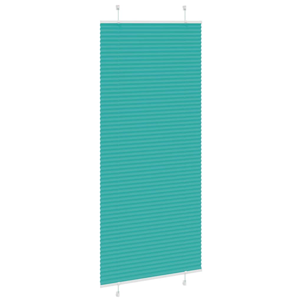 Plissé rolgordijn 85x200 cm stofbreedte 84,4 cm petrol groen
