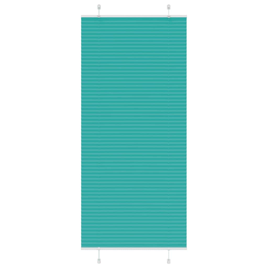 Plissé rolgordijn 100x200 cm stofbreedte 99,4cm petrol groen