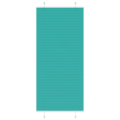 Plissé rolgordijn 100x200 cm stofbreedte 99,4cm petrol groen