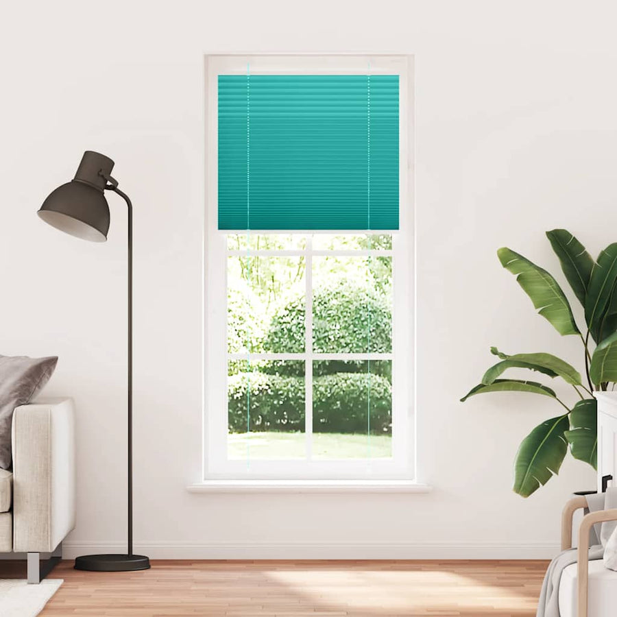 Plissé rolgordijn 100x200 cm stofbreedte 99,4cm petrol groen