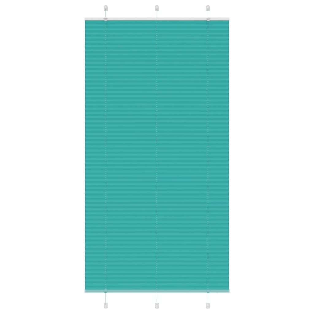 Plissé rolgordijn 105x200cm stofbreedte 104,4cm petrol groen