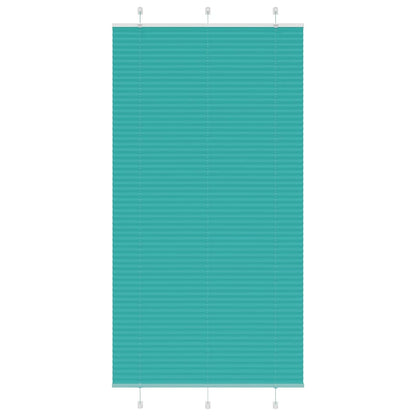 Plissé rolgordijn 105x200cm stofbreedte 104,4cm petrol groen