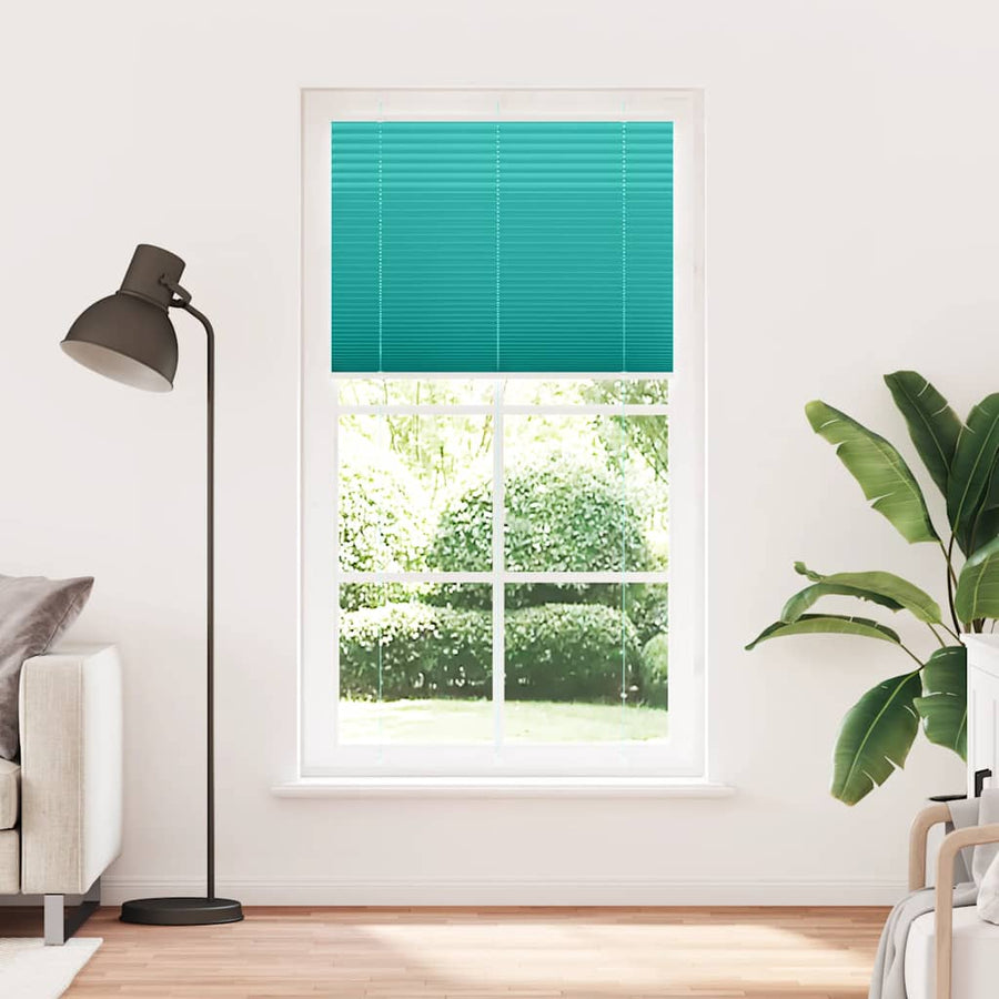 Plissé rolgordijn 110x200cm stofbreedte 109,4cm petrol groen